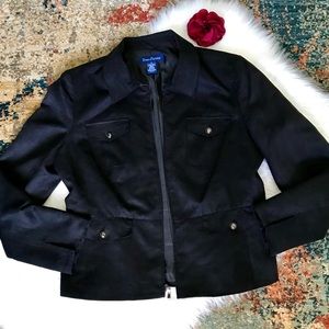 Evan Picone Black Vegan Suede Jacket Size 12